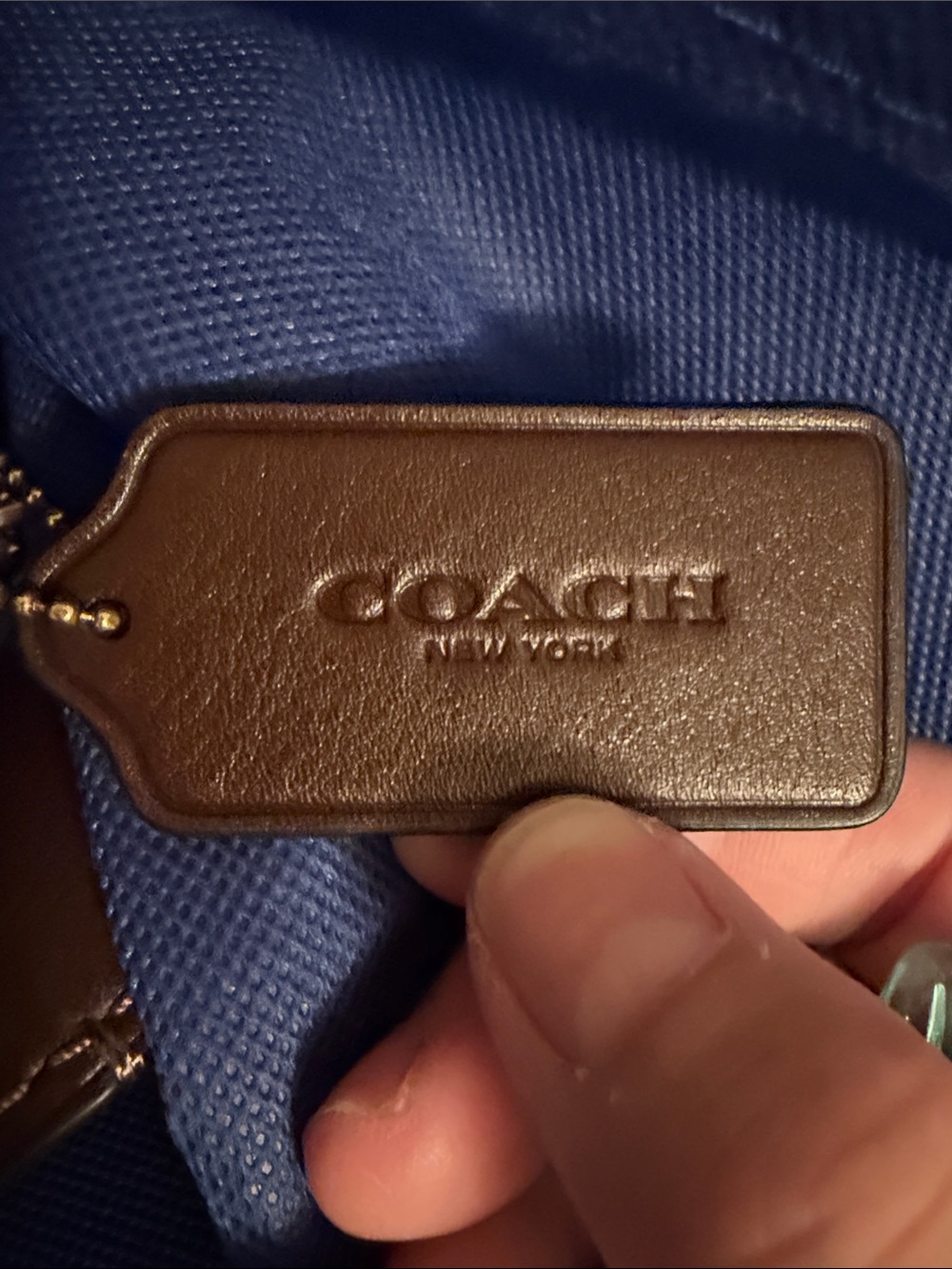 Coach Dark Brown Leather Shoulder Tote - Picture 8 of 9